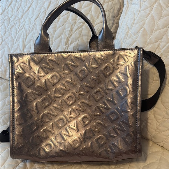 DKNY Shimmering Silver Tote - Picture 2 of 4